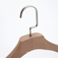 High quality wood Custom hangers clothes hanger and pants hanger with clips for branded clothes stocklot